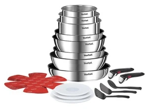 JUEGO DE OLLAS TEFAL INGENIO EMOCIÓN 20 PIEZAS, OLLAS, SARTENES, TAPAS, 2 x MANGOS EMBALAJE ORIGINAL - Imagen 1 de 11