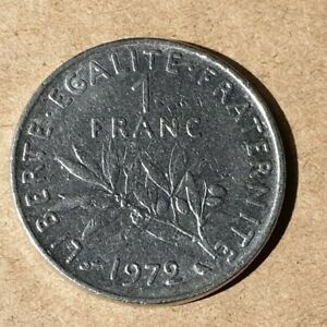 FRANCE Pièce 1 Franc 1972 Semeuse en Nickel "Quantité au choix" (#1567)