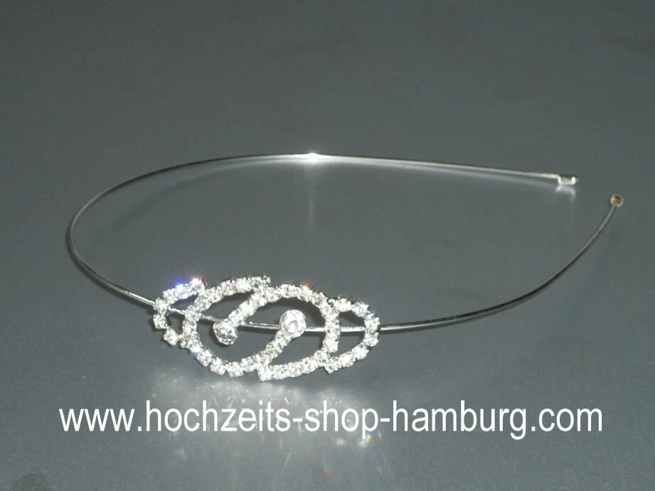 HBH Brautmode I Diadem Haarreifen Strasssteinen Silber - Bild 1 von 1