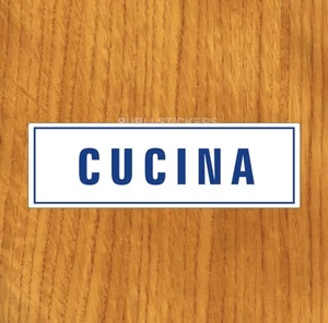 TARGHETTA ADESIVA "CUCINA" SEGNALETICA DI SERVIZIO, INFO SICUREZZA, STICKER - Picture 1 of 1