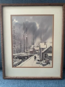 “Home for Christmas” Charles Peterson 1978 Framed Matted Open Edition Print - Picture 1 of 11