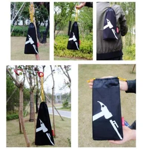 Outdoor Camping Multipurpose Tent Stakes Hammer Drawstring Storage Bag Black - Picture 1 of 7