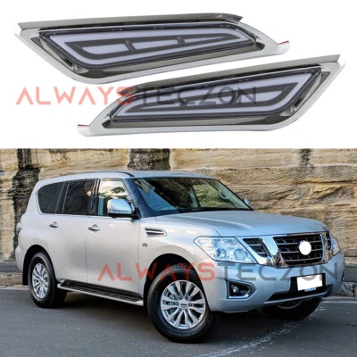 Luz de circulación diurna marcador de guardabarros lateral LED DRL para Nissan Armada 2017-2022 Foto 1 de 4