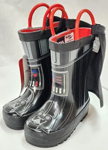 NEW- STAR WARS Western Chief Darth Vader Rain Play Boots Kids Toddler Size 5 * - Picture 1 of 16