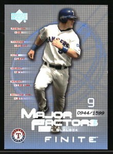 Hank Blalock 2003 Upper Deck Finite #115  Baseball Card 944/1599