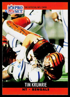 Tim Krumrie, 1990 Pro Set, #466, Cincinnati Bengals, - Image 1 of 2