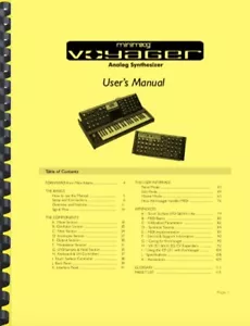 Moog Minimoog Voyager Sintetizzatore Analogico MANUALE DEL PROPRIETARIO - Foto 1 di 3