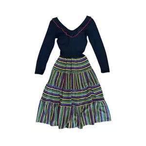 Vintage 1970s jersey cha cha dress. Size 8 - Picture 1 of 5