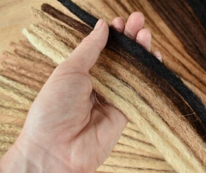 Dreadlock Extensions HUMAN HAIR x 50, 40cm long & 8mm Thick + FREE HEADBAND - Bild 1 von 14