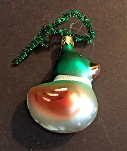 Adorno de vidrio de pato pequeño navidad - Imagen 1 de 2