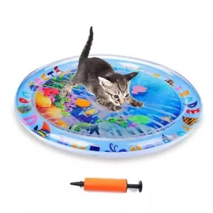 Cat Water Mat for Cats, Upgraded-Thicken Unbreakable Cat Splash Play Mat, Cat - Picture 1 of 7