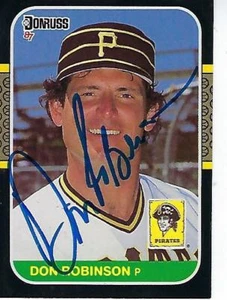 Donruss #608 1987 firmado por Don Robinson - Piratas de Pittsburgh - Imagen 1 de 1