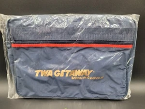 Borsa vintage TWA Airlines Getaway Vacations documenti e servizi sigillata in fabbrica - Foto 1 di 6
