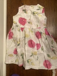 Kleinkind Mädchen 12-18 Monate Marks and Spencer London rosa Blumendruck Kleid - Bild 1 von 2