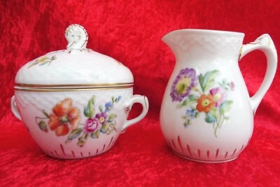 Édle, Vieux Sucrier Avec Crémier, Décor Floral, Bing & Gröndahl - Photo 1/4