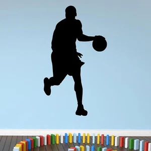 Calcomanía pegatina de pared deportiva silueta para jugador de baloncesto vinilo dormitorio infantil Reino Unido - Imagen 1 de 36