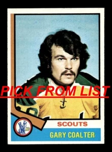 1974-75 Topps Hockey 6-264 EX/EX-MT Pick From List All PICTURED vvp qq1 qq5 - Picture 1 of 325