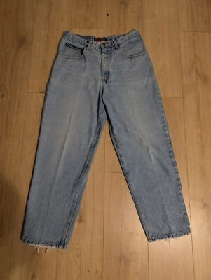 VTG Fresh Squeeze Jeans Baggy Taper 34x30 (Fits 30x28) Distressed Faded Y2K - Image 1 of 4