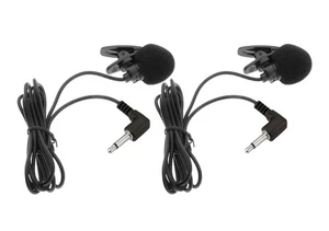 Micrófono de solapa con cable conector de 3,5 mm con parabrisas y clip 2 piezas - Imagen 1 de 3