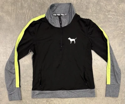 Chaqueta pulóver para correr grande Victorias Secret rosa Ultimate 1/4 cremallera para mujer Foto 1 de 4