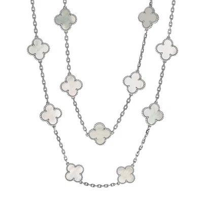 Collar Alhambra Van Cleef & Arpels Vintage Oro Blanco Usado Foto 1 de 3