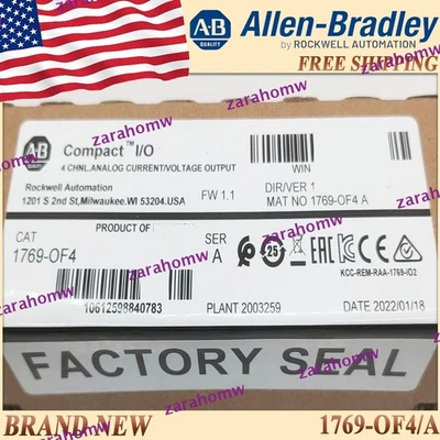 New For AB 1769-OF4/A CompactLogix Analog Output Module 1769OF4 SerA Free Ship - Image 1 of 4