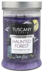 Tuscany Candle Halloween Haunted Forest Fog Oakmoss Purple 18 oz Jar with Lid - Picture 1 of 1