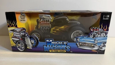 1/18 Muscle Machines 33 Ford Coupe Black w/ Flames NIB - Image 1 of 4