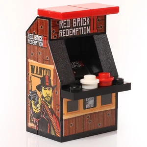 Red Brick Redemption II Minifig Arcade Game made using LEGO parts - B3 Customs - Picture 1 of 3