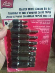 Lisle 60850 Master Triple Square Bit Set 9pc - Picture 1 of 5