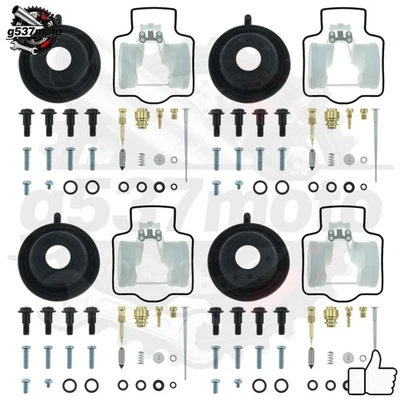 4Set Carburetor Repair Rebuild Kit For Kawasaki ZX1100 C ZX11 ZX 1200C ZZR 1200 - Imagem 1 de 4