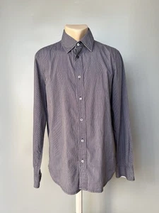 DIESEL  Vintage Men's Cotton Blue Fine Striped Shirt  Size L - Picture 1 of 10