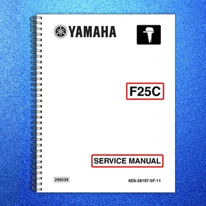 YAMAHA F25C ENGLISH SERVICE MANUAL - STEEL WIRE BOUND - PROTECTIVE COVERS - Picture 1 of 19