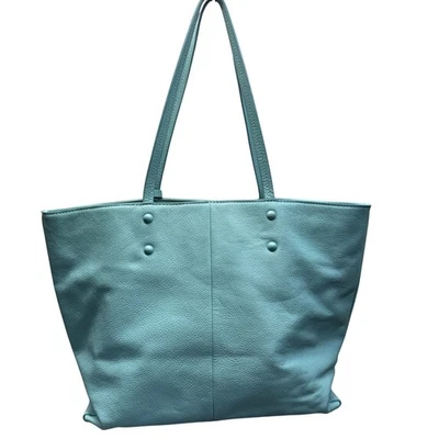 COLE HAAN Bolso de Mano de Cuero Genuino Cartera Bolso de Mano Azul Turquesa Diseñador Foto 1 de 4