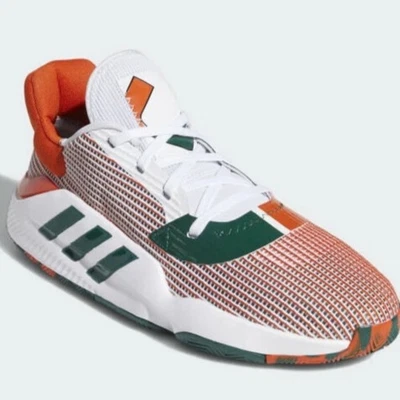Adidas Miami Hurricanes Pro Bounce 2019 Low Men Basketball Shoes EE3893 US 10 - Image 1 of 4