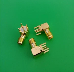 (1 PC) SMA Male Right Angle Solder PCB Mount Connector - USA Seller - Picture 1 of 2