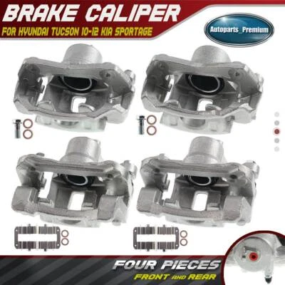 Pinza de freno 4 piezas con soporte para Hyundai Tucson Kia Sportage tracción delantera y trasera Foto 1 de 4