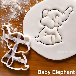 Baby Elephant cookie cutter | wildlife jungle safari zoo shower birthday party - Picture 1 of 5