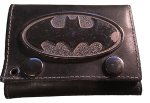DC Comics Batman Pelle 3 Carte ID Bi-Fold Immagini Portafoglio Nero Bioworld - Foto 1 di 7