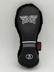 PXG GOLF x AM&E Stretch Fur #3 Hybrid Utility Headcover Black White Clean Cover - Bild 1 von 6
