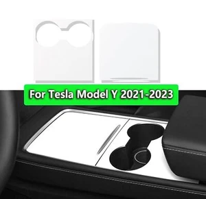 For Tesla Model Y 2021-2023, Car Center Console Cover Trim, Not Sticker Paper - Imagen 1 de 8