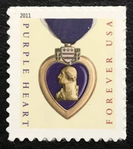 2011 Scott #4529 - Forever - PURPLE HEART - Single Stamp - Mint NH - Picture 1 of 1