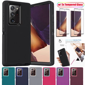 For Samsung Galaxy Note20 Ultra 5G Heavy Duty Phone Case Cover+Tempered Glass - Picture 1 of 86