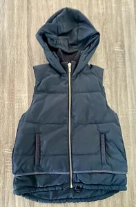 Country Road Vest Jacket Womens Size Small Black Hooded Puffer Knitted GUC - Picture 1 of 13