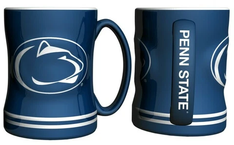 1 Penn State Nittany Lions NCAA Sculpted Relief Mug 14oz Coffee Cup Cover