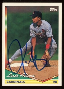 1994 Topps LUIS ALICEA Signed Card autograph auto CARDINALS RED SOX ANGELS