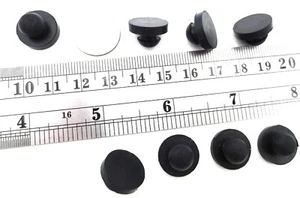 Almohadilla de empuje de ojal de vástago de goma para orificio de 1/4", panel de 1/8" de grosor, negro duradero - Imagen 1 de 12