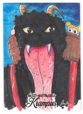 Inked Nightmares Krampus Jon Mangini Sketch Card. Attic Cards
