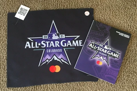Official 2021 MLB All-Star Game Rally Towel & Program SGA Rockies Colorado tags Cover