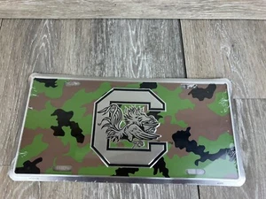 Placa de liscencia etiqueta tocador camuflaje camuflaje Gamecocks de Carolina del Sur - Imagen 1 de 5